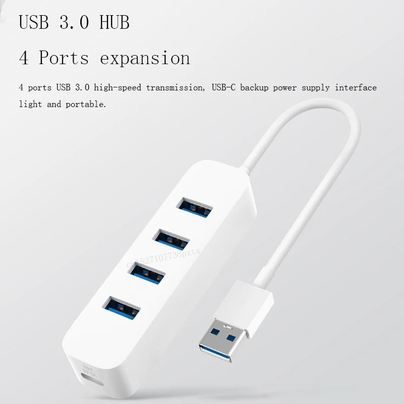 Xiaomi 4 порта USB3.0 хаб с резервным интерфейсом питания USB удлинитель концентратора удлинитель коннектор адаптер для планшетного компьютера