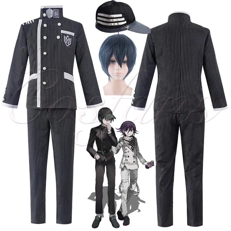 

Аниме Danganronpa V3 убийства Harmony Saihara сюити супер детектив Костюмы для косплея шляпы парики мультфильмы форма, детские костюмы для вечеринки Хэл...