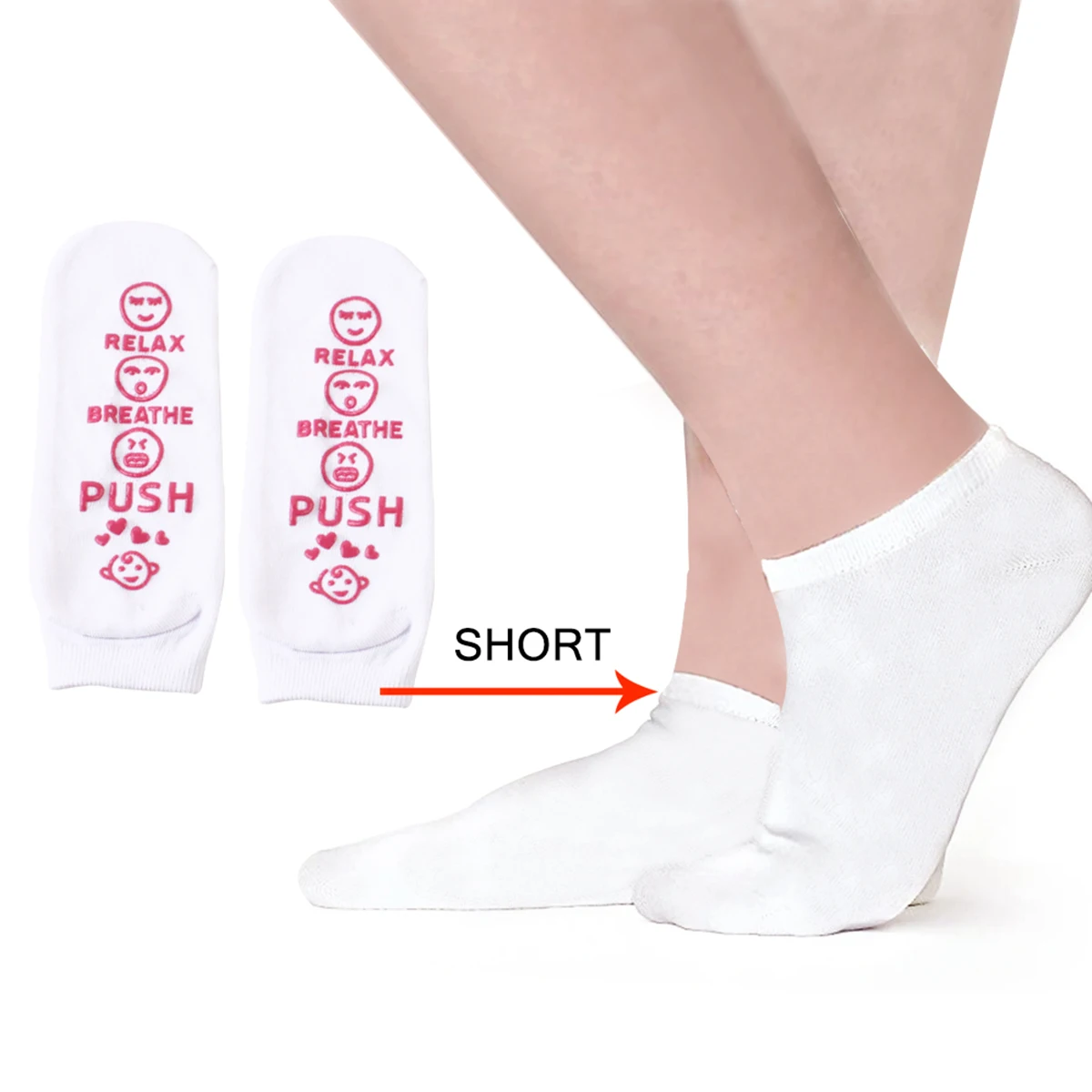 Носки женские нескользящие дышащие с эффектом пуш-апа подарок для будущей матери