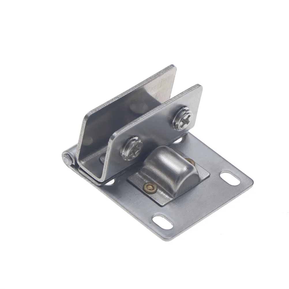 Один кусок Нержавеющая сталь двойной зажим душевые петли 180 градусов стеклянная