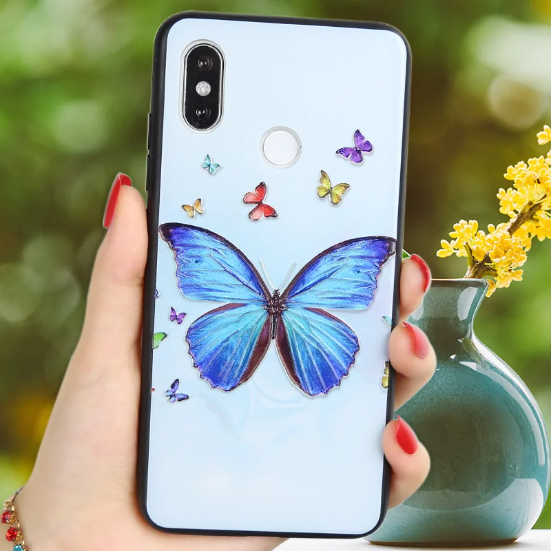 Чехол Red mi Note 5 A Prime с 3D цветком для Xiao 5A Plus черный чехол Xiomi A2 Lite 8 SE из ТПУ |