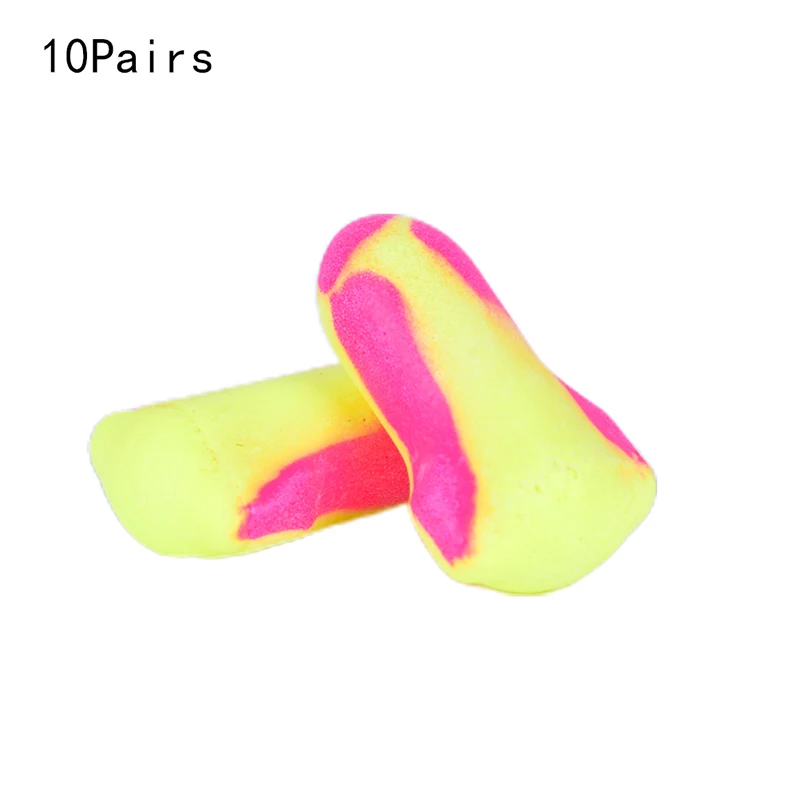 

10 Pairs Disposable Uncorded Foam Earplugs Snore Sleep Hearing Protections