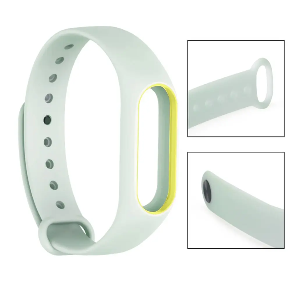 Силиконовый ремешок для mi Band 2 флуоресцентный аксессуары Xiao запасной браслет