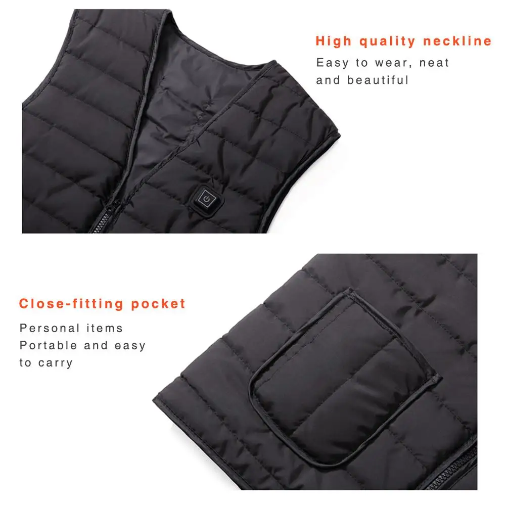 Жилет мужской уличный с инфракрасным подогревом и USB-портом | Спорт развлечения
