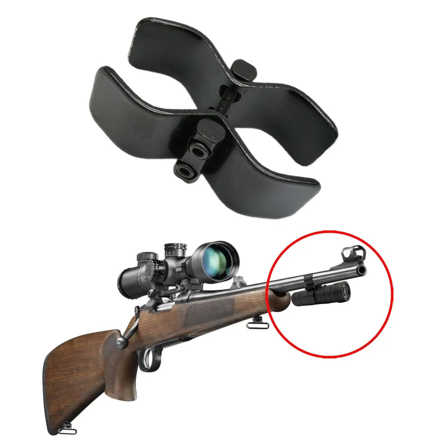 Пистолет для винтовки прицел крепления лазерного фонарика бочка зажим