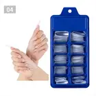 1 набор прозрачных форм для ногтей с полным покрытием, акриловые накладные ногти, Быстрая конструкция, советы для наращивания ногтей
