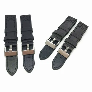 22mm 24mm Unisex Leather Strap  High Quality Oil-Edged Craftsmanship  Strap Buckle Strap Watch Accessories
