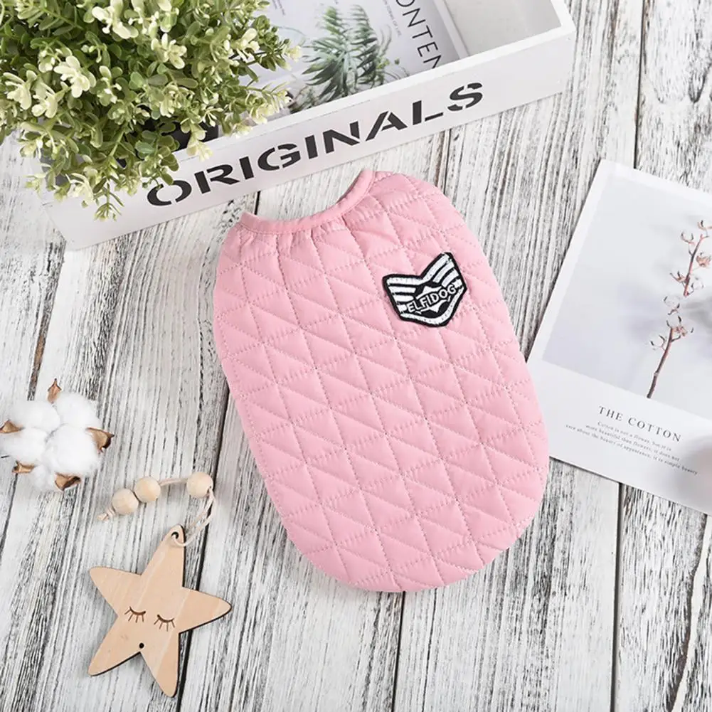 

Милая куртка для домашних животных двубортная одежда для домашних животных тонкой работы утепленные топы без рукавов для собак