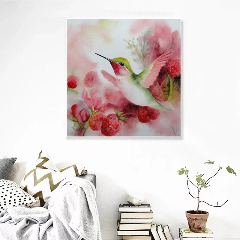 Full Square/Round Drill 5D DIY Diamond Painting Cross Stitch &quot Blue Hummingbird&quot 3D Embroidery Mosaic Home Decor Gifts HCR | Дом и сад