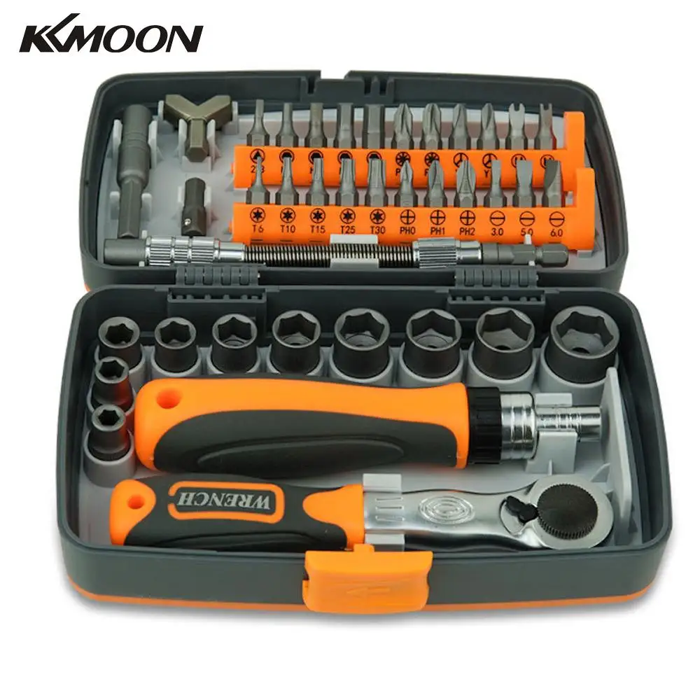 

KKMOON 38 in 1 High Precision Professional Ratchet Screwdriver Bit Set Household Multipurpose Screw Driver Wrenches