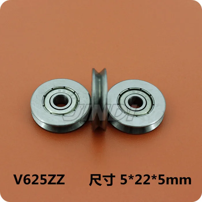

Fixmee 5pcs HCS V Groove Sealed Ball Bearings Vgroove 5 X 22 X 5mm 1.5mm Deep