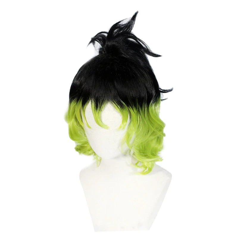 

Demon Slayer Kimetsu no Yaiba Tomioka Giyuu Black Ponytail Wig Cosplay Costume Men Women Heat Resistant Synthetic Hair Wigs