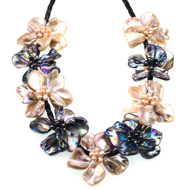 2019 горячая Распродажа Mop Shell 9 колье-чокер с цветами Bijoux Femme Ladies Вечерние Necklace |