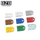 BZB MOC 3176 2x2 односторонняя круглая кромка с пластиной с отверстием высокотехнологичная креативная модель строительного блока для детей сделай сам Обучающие игрушки подарок