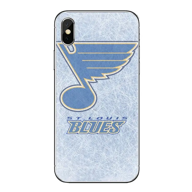 For iPhone XS Max XR X 4 4S 5 5S 5C SE 6 6S 7 8 Plus Samsung Galaxy J1 J3 J5 J7 A3 A5 Soft Covers for St. Louis Blues ice Hockey |