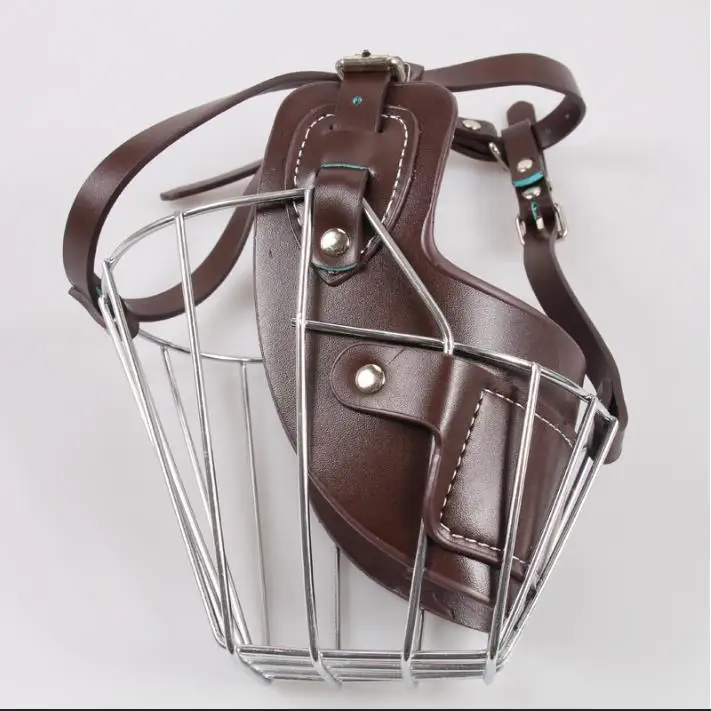 Регулируемая металлическая корзина для собак намордник против укусов из