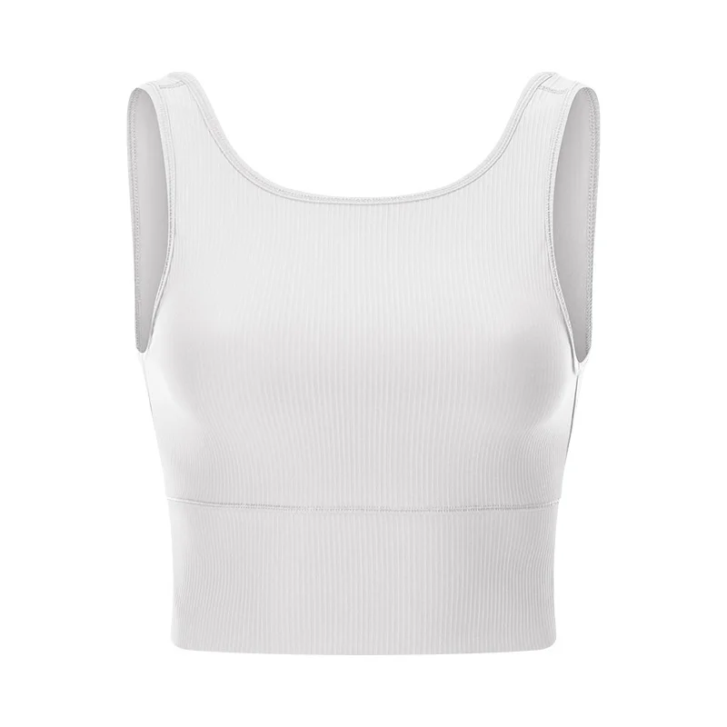 

2021 spring and summer new products: positive and negative Yoga vest, high strength shockproof gathered thread sports underwear