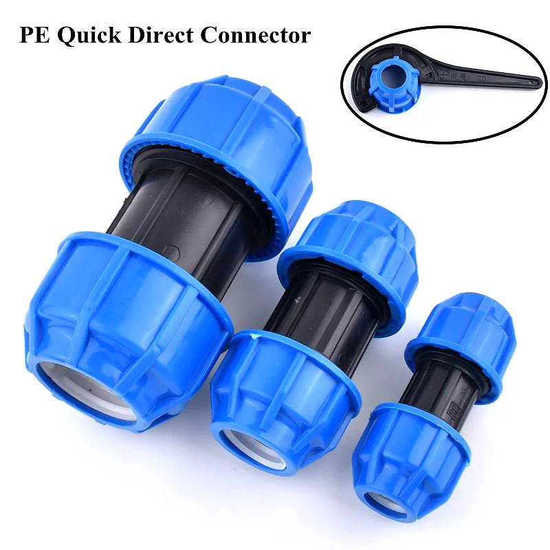 Прямой быстроразъемный соединитель PE для сельского хозяйства теплицы садовых