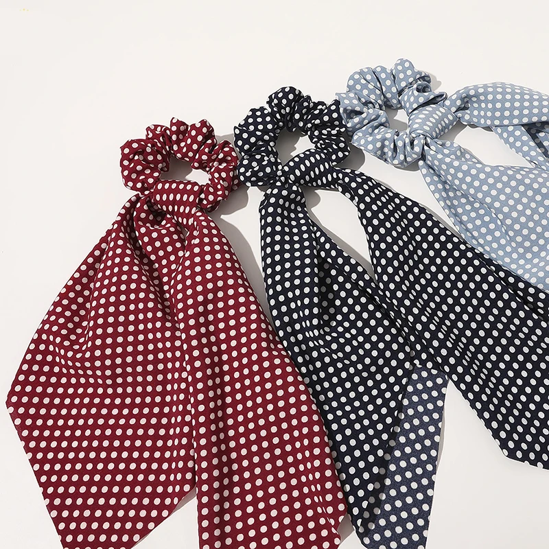 

Dot Plaid Leopard Rubber Bands Hair Bow Ties Flower Print Ribbon Hairbands Summer Elastic Hair Rope For Women Hair Accessories
