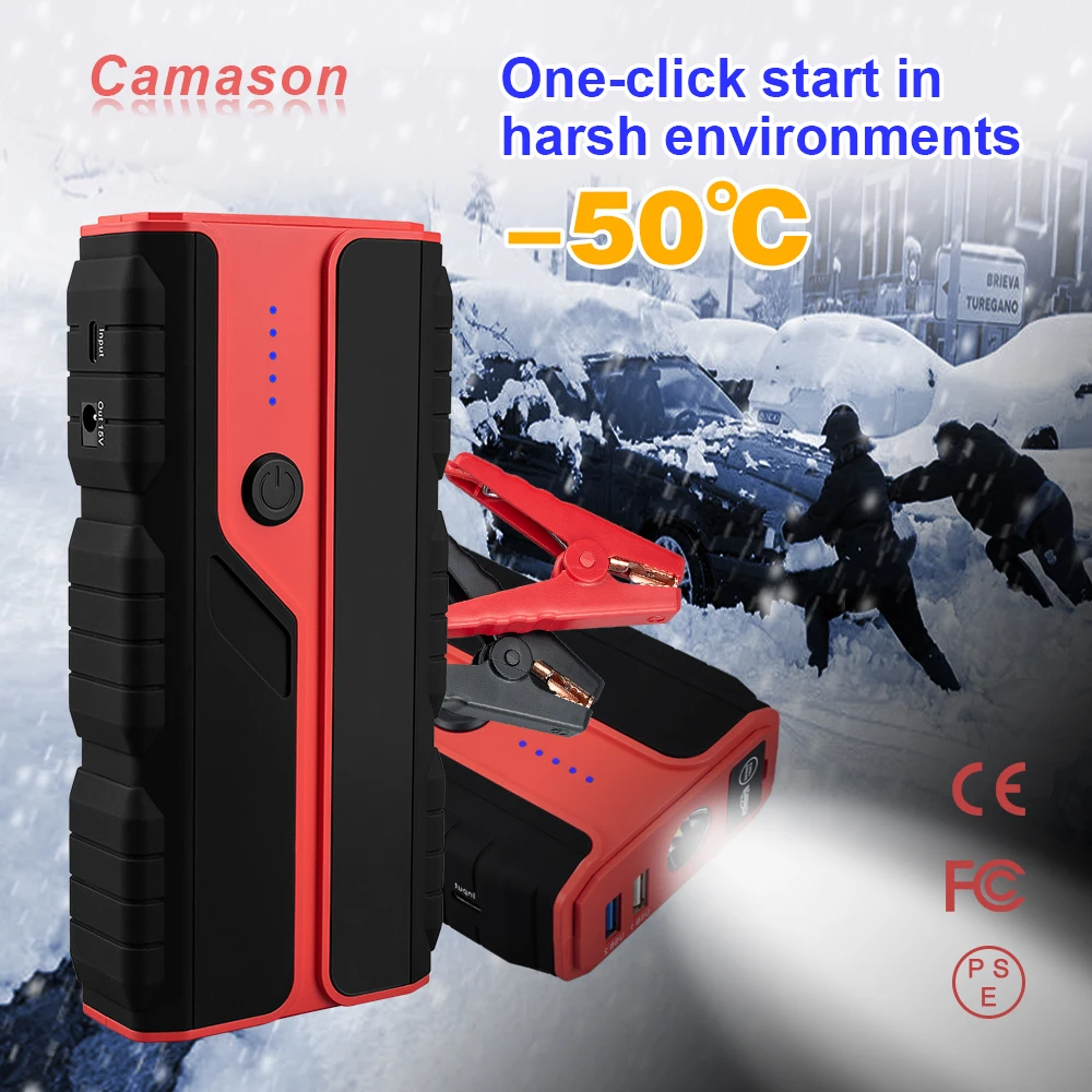 

Camason Car Jump Starter Starting Device Battery Power Bank 1600A Ahvehicle Auto Emergency Booster Petrol Diesel start Charger
