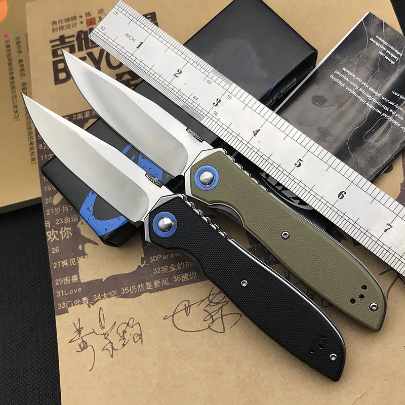 

205mm 58HRC Blade ZT0640 Quick Open Knives Portable Tactical Folding Knife G10 handle Camping Survival Pocket Knives Outdoor