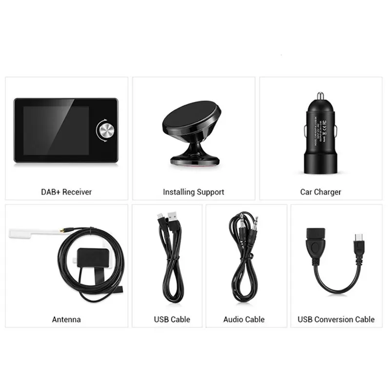 Цифровой автомобильный радиоприемник DAB с ЖК-дисплеем 2 8 дюйма | Автомобили и