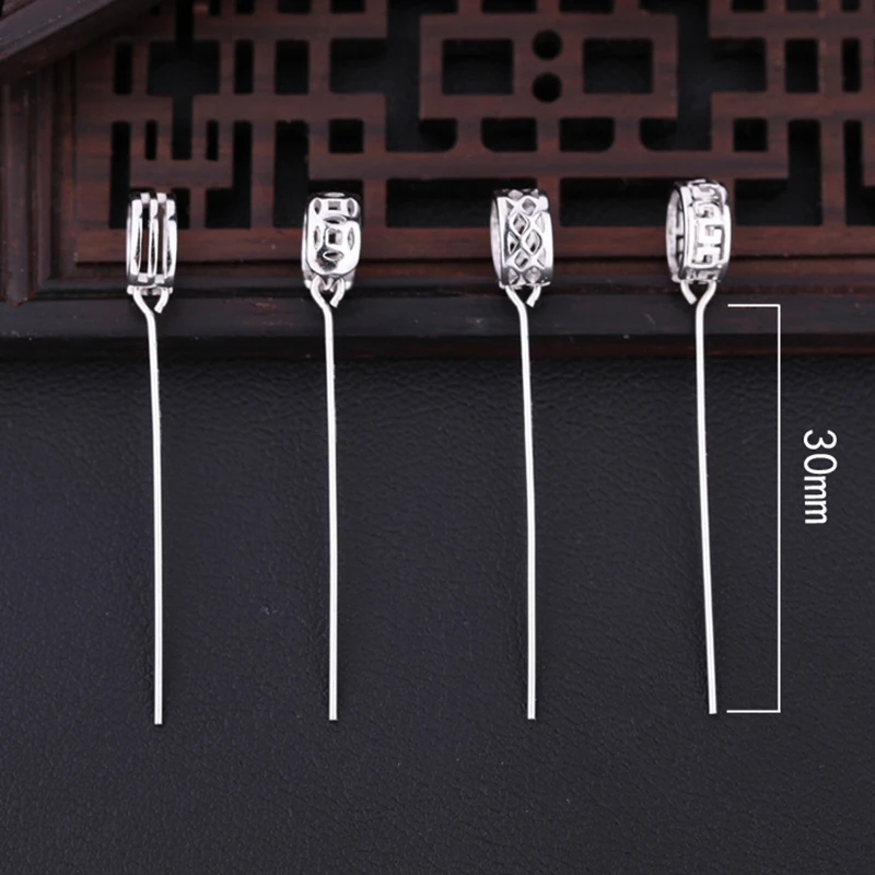 925 Sterling Silver Color DIY Connection buckle Making For Pendant Inlaid Beeswax Jade Connector Clasps Jewelry Accessories | Украшения и