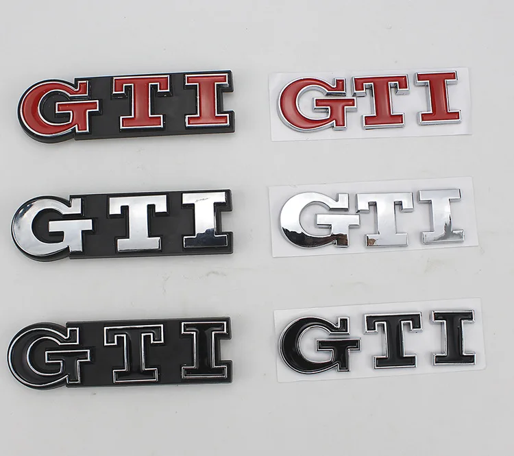 Для Volkswagen Polo, Golf 6 7 GTI Автомобильный логотип Volkswagen GTI наклейки на бампер крутой багажник стандартные автомобильные Логотипы