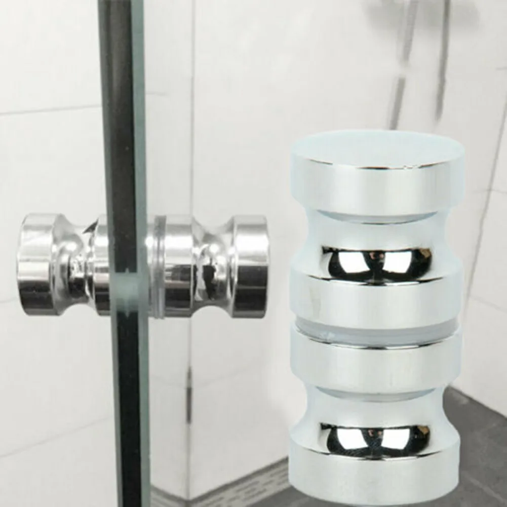 

Aluminum Alloy Door Handle Home Bathroom Shower Door Handle Knob Single Groove Chrome Plated Crew Home Hardware