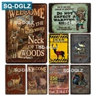 SQ-DGLZ охотничий металлический знак, Настенный декор, жестяной знак, винтажный домашний декор, рисование, доски, художественная доска, постер