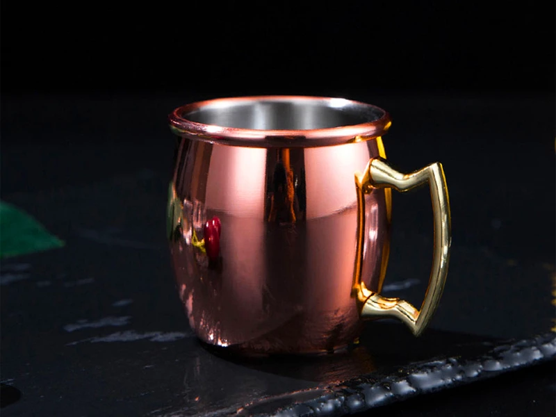 2 унций чашки кружки для московского Мула мини Caneca МОСКВА Mule Кубок чистый Медь чашки Кобре кружка кофе эспрессо с покрытием из Shot Нержавеющая сталь кружки