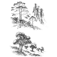 daboxibo tree by the mountain clear stamps mold for diy scrapbooking cards making decorate crafts 2021 new arrival