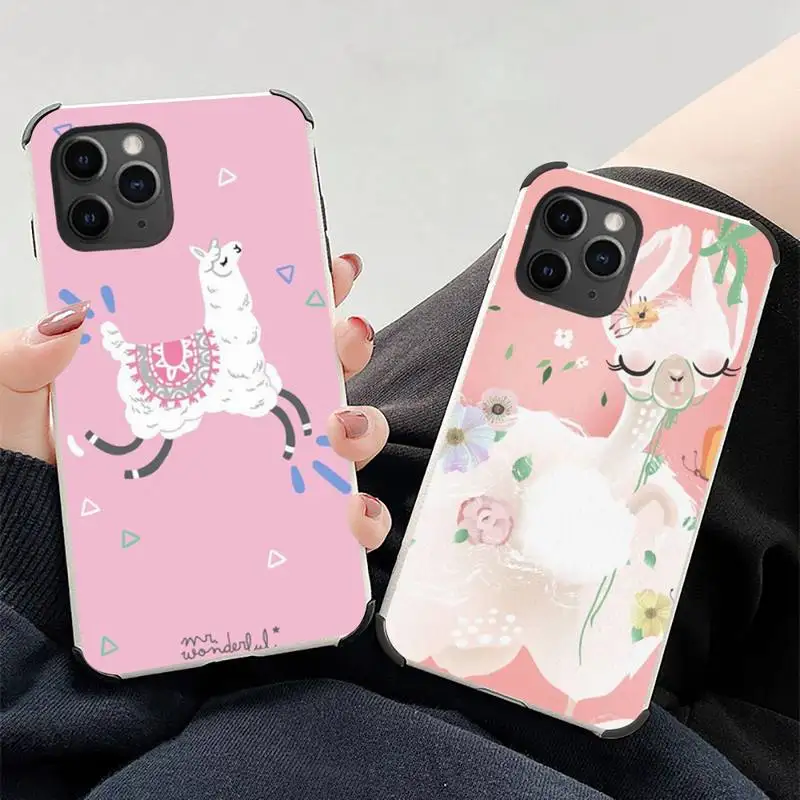 

Animal cute Phone Case Lambskin Leather For iphone 12 11 8 7 6 XR X XS PLUS MINI PLUS PRO MAX Shockproof