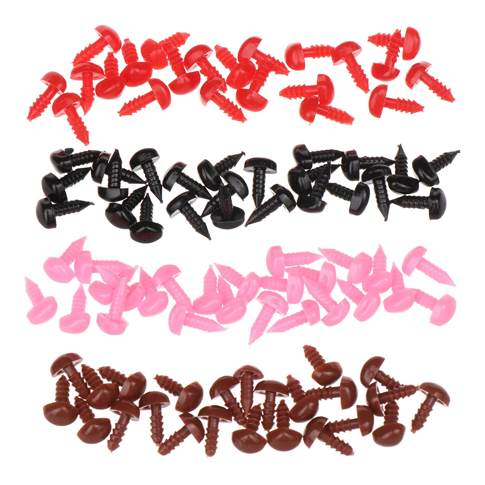 100 шт. кукольные треугольные носы черные/коричневые/красные/розовые пуговицы для