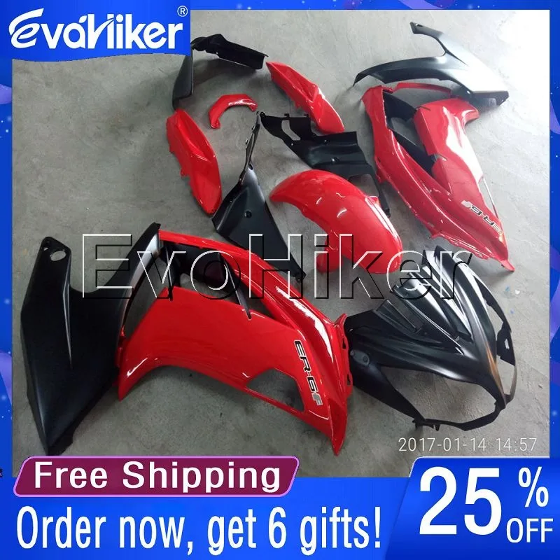 

Custom motorcycle plastic cover for 650R ER-6f 2012 2013 2014 2015 ABS fairing red +gifts