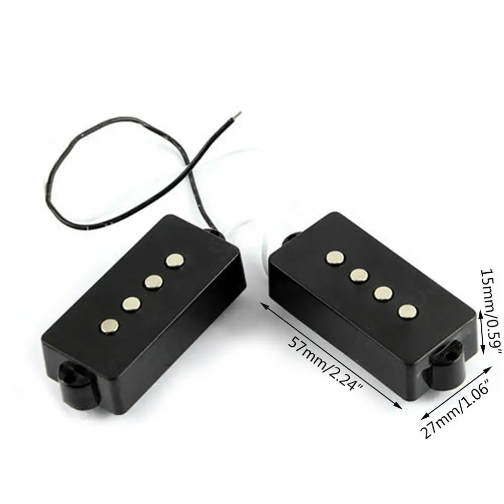 Black 4 String Noiseless Pickup Set For Precision P Bass Bridge new | Спорт и развлечения