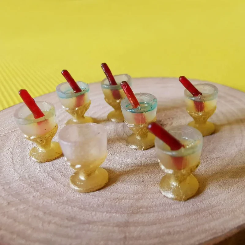 10 шт. синий бокалы для вина/стеклянные миниатюры столовая посуда/милый/Сказочный