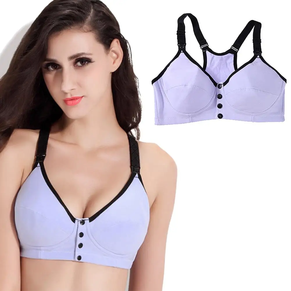 

Nursing Bra Steel Ring Free Cotton Anti Sagging Maternity Bras Underwear Breastfeeding Bras Maternity Nursing Bra for Feeding