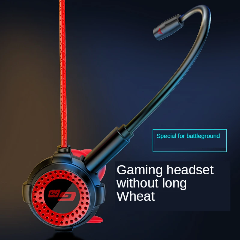 

E-Sports Game Earphone Wireless Noise Reduction Earpiece Computer Wire Control K Song With Microphone Wired Set In-Ear For Phone