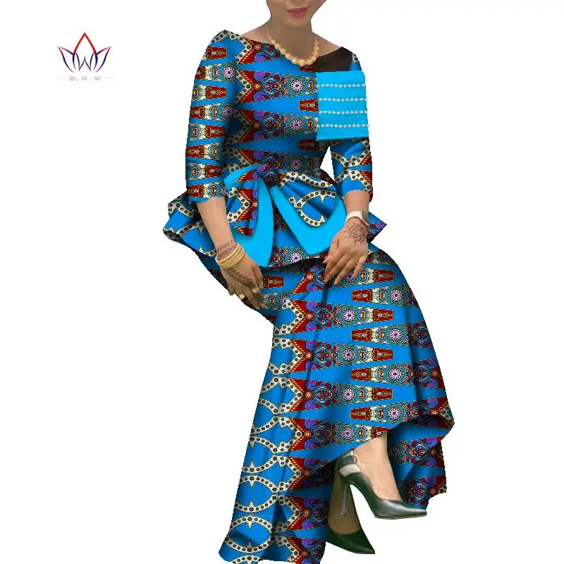 African Traditional Wear for Women dashiki Autumn women's Dress Bodycon Plus size Evening Party Cotton Vintage Dresses WY8519