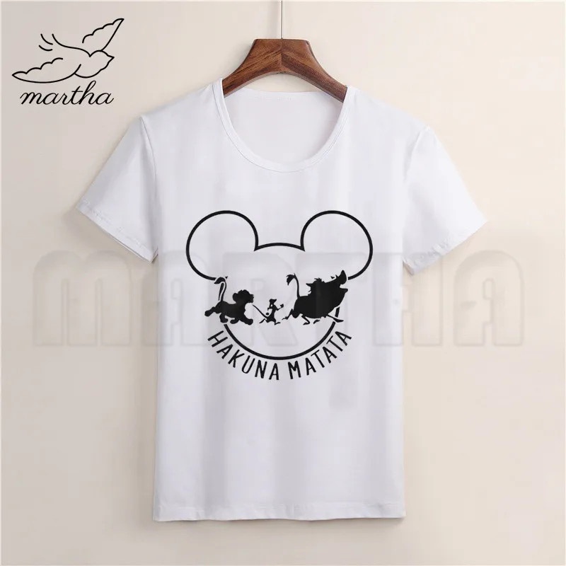 Hakuna Matata/Детская футболка с принтом Король Лев для мальчиков одежда детей модные