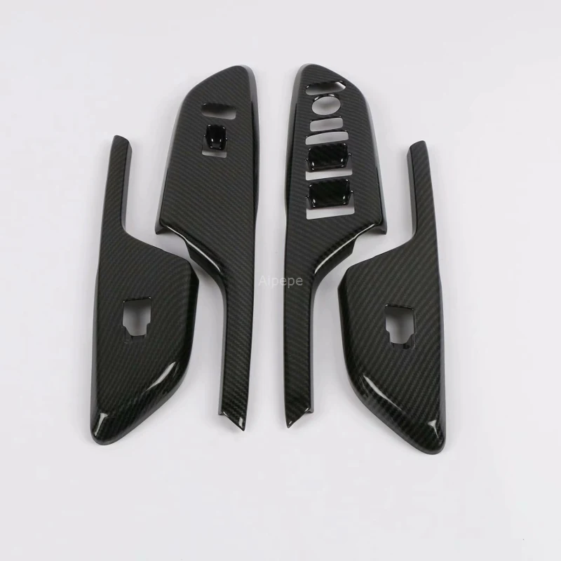 Красное углеродное волокно стильный подлокотник для интерьера автомобиля