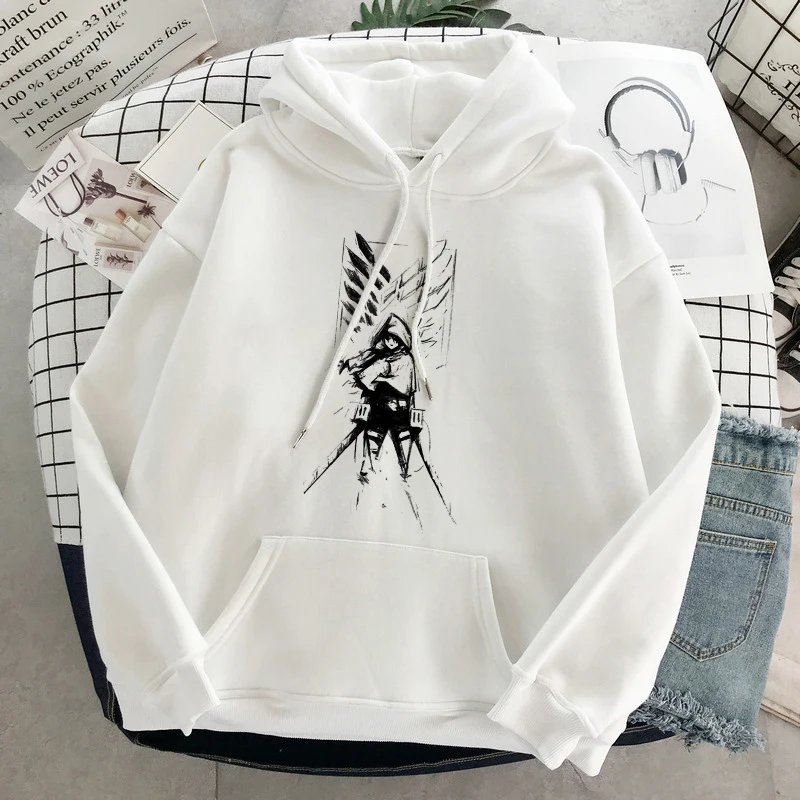 

Attack On Titan Harajuku Sweatshirt Female 2021 Aot Anime Graphic Hoodied Women Kawaii Women Hoodies Anime Hoody Streetwear Tops