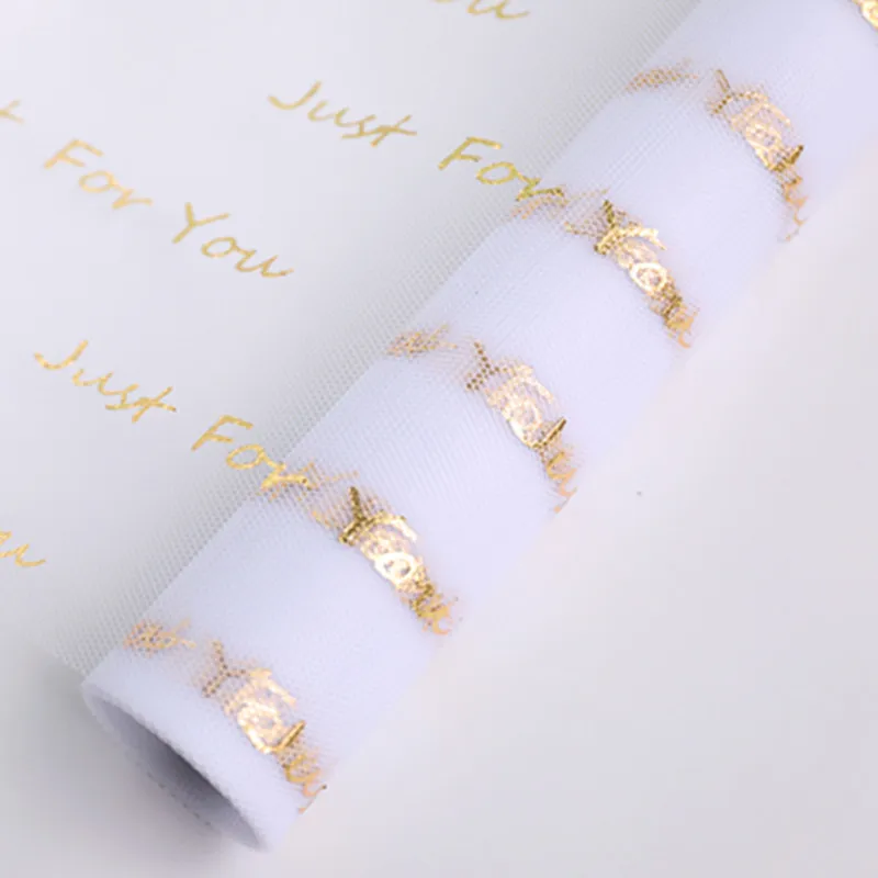 Горячее тиснение 1 м английская пряжа скрапбукинг украшение марля цветы букет