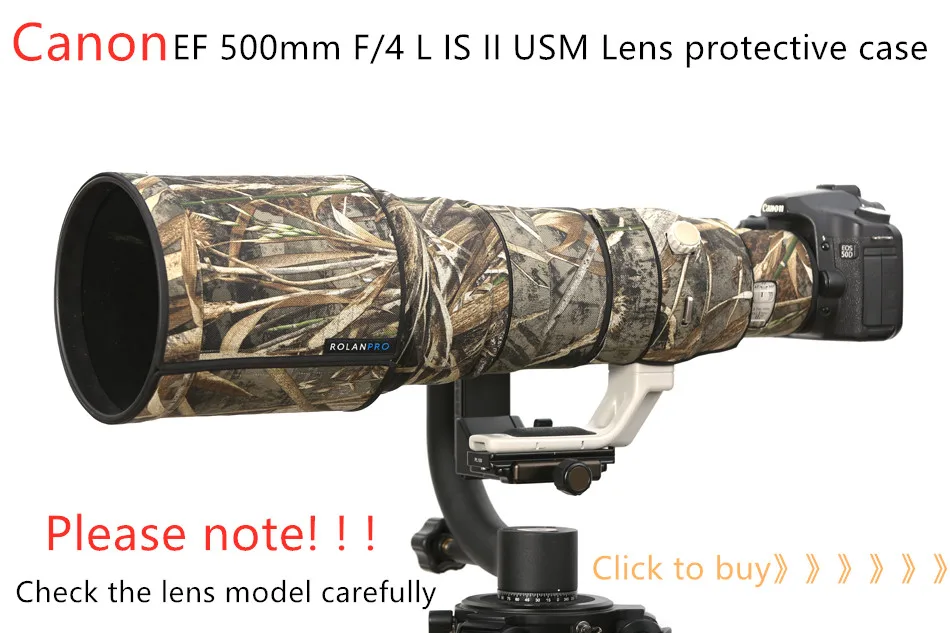 ROLANPRO SLR объектив камеры защитный чехол для Canon EF 500 мм f/4 L IS USM объектив для Canon SLR объектив дождевик камуфляж пальто