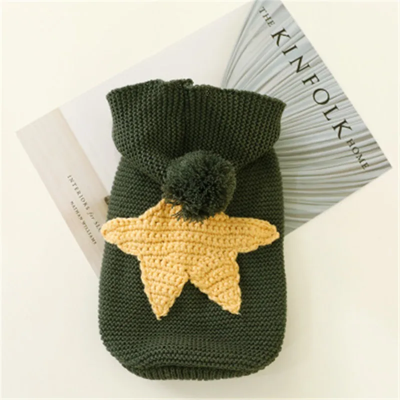 

Autumn Winter Dog Clothes Knitted Sweater Pet Holiday Festive Christmas Snowflake Dog Sweater