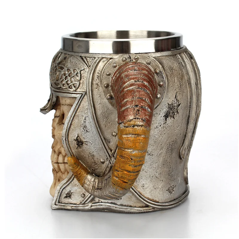 Бутылка для воды из нержавеющей стали с черепом кружка питья чая пива кофейная