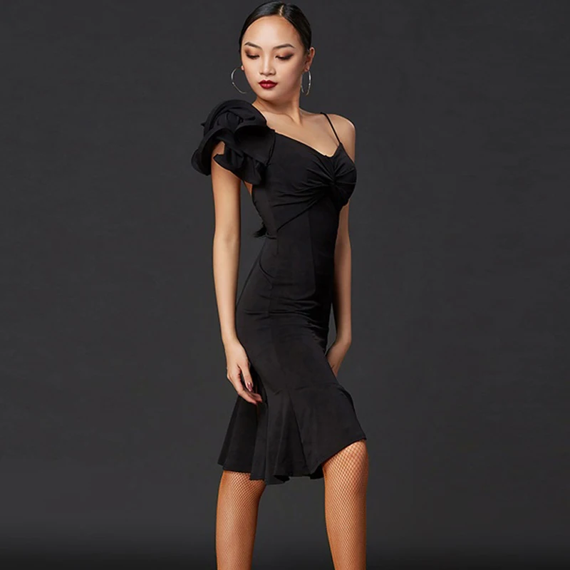 Платье для латиноамериканских танцев DQS4576 женская одежда тренировок латинских