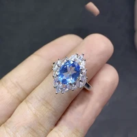 2022 fashion elegant 79mm 810mm 66mm blue color square oval crystal white zirconia female ring for women party jewelry