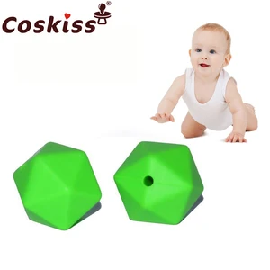 10 шт., силиконовые шестигранные Прорезыватели для зубов, 14 мм